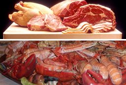 Seafood and lean meats